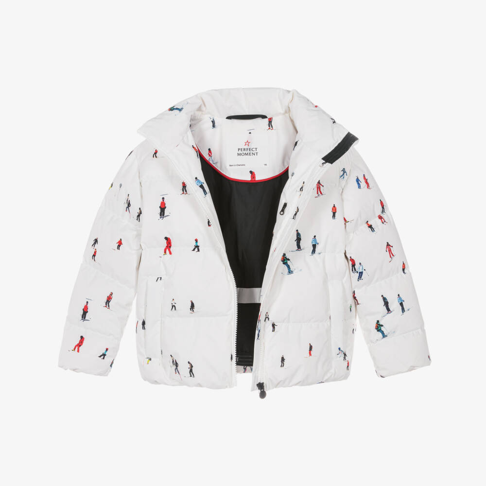 Perfect Moment-White Ski Print Ski Jacket | Childrensalon Outlet