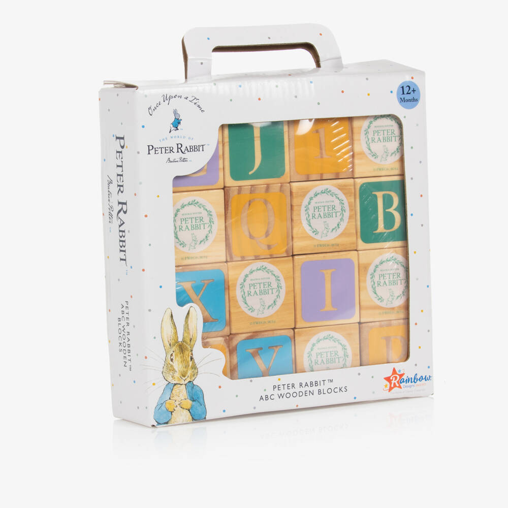 Rainbow Designs-Peter Rabbit ABC Wooden Blocks (16cm) | Childrensalon Outlet