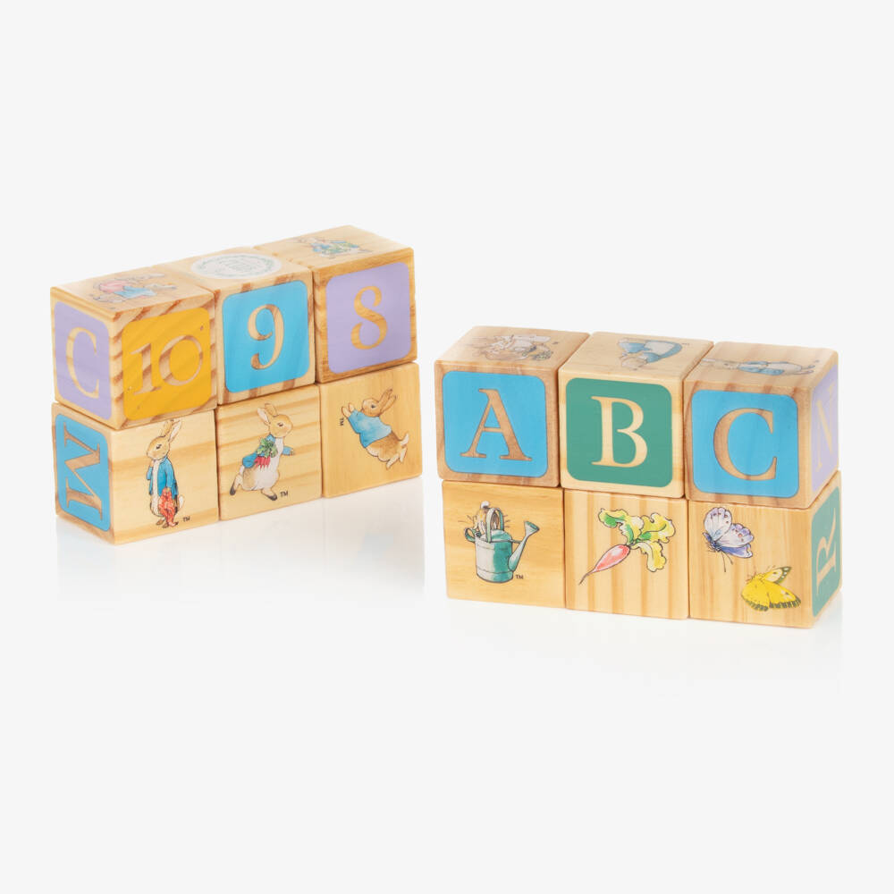 Rainbow Designs-Peter Rabbit ABC Wooden Blocks (16cm) | Childrensalon Outlet
