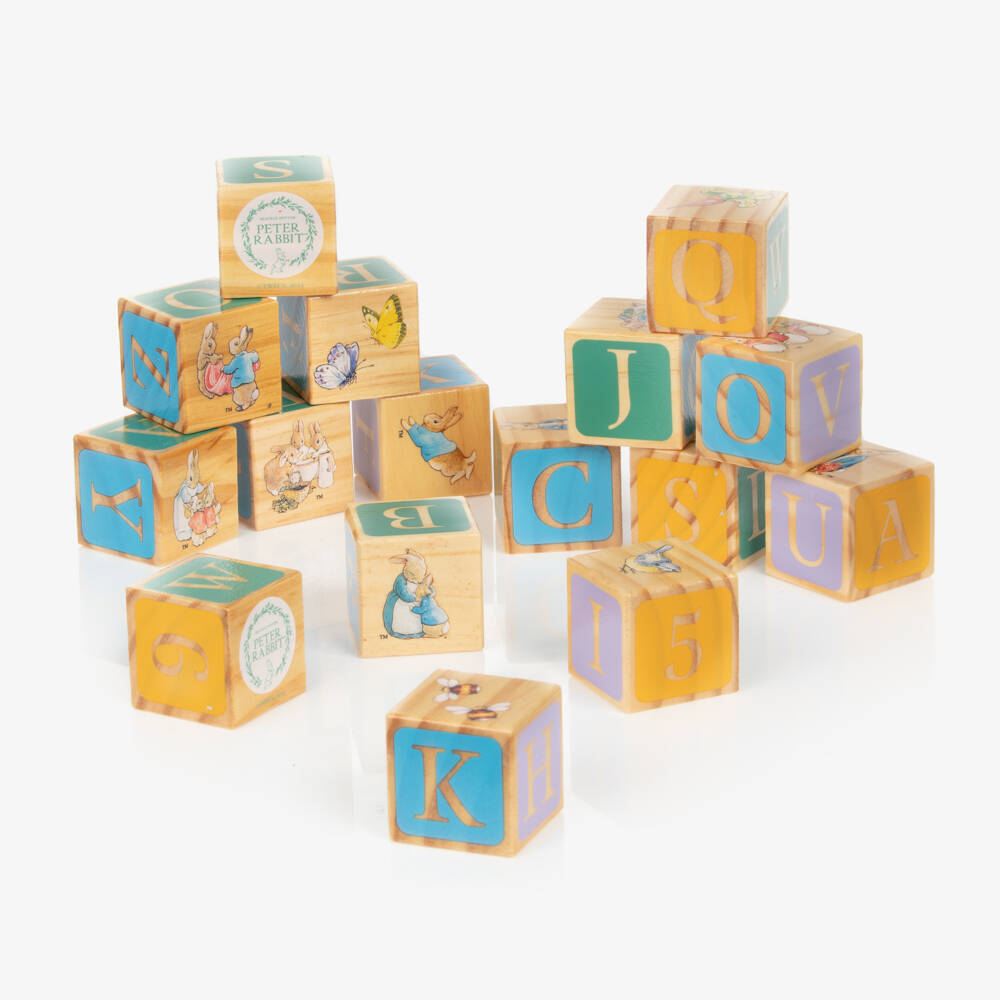 Rainbow Designs-Peter Rabbit ABC Wooden Blocks (16cm) | Childrensalon Outlet