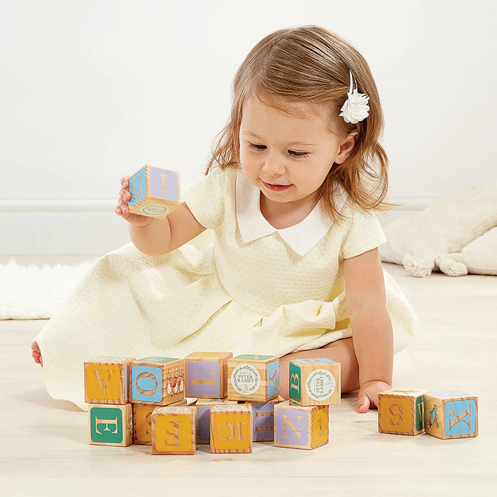 Rainbow Designs-Peter Rabbit ABC Wooden Blocks (16cm) | Childrensalon Outlet