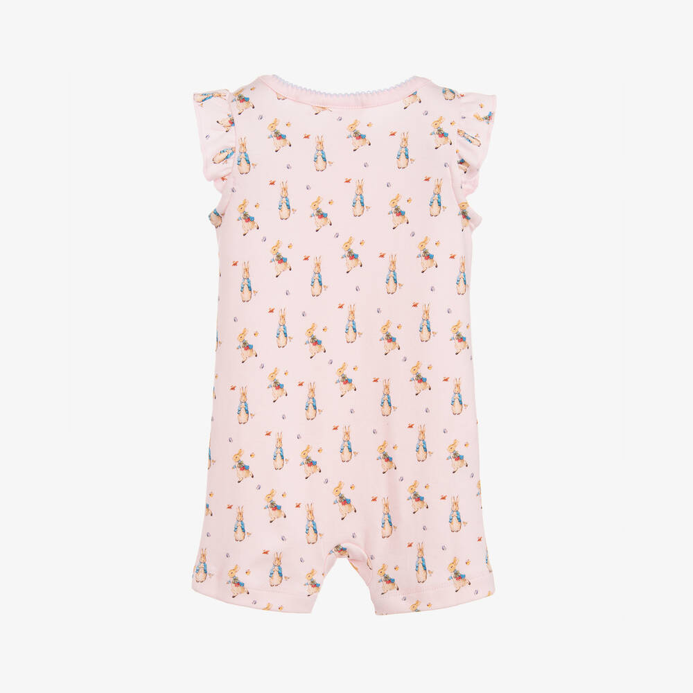 Peter Rabbit™ by Childrensalon-Baby Girls Pink Cotton Jersey Shortie | Childrensalon Outlet
