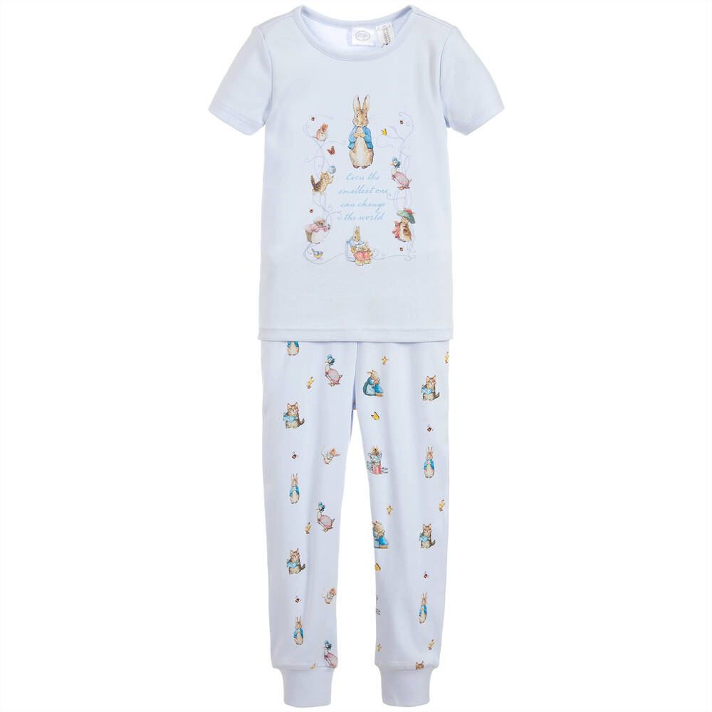 Peter Rabbit™ by Childrensalon - Blue Cotton Jersey Pyjamas | Childrensalon