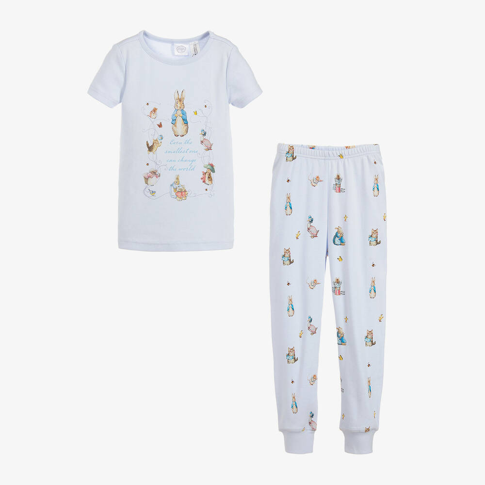 بيتر رابِت باي تشلدرن صالون-بيجاما قطن لون أزرق | Childrensalon Outlet