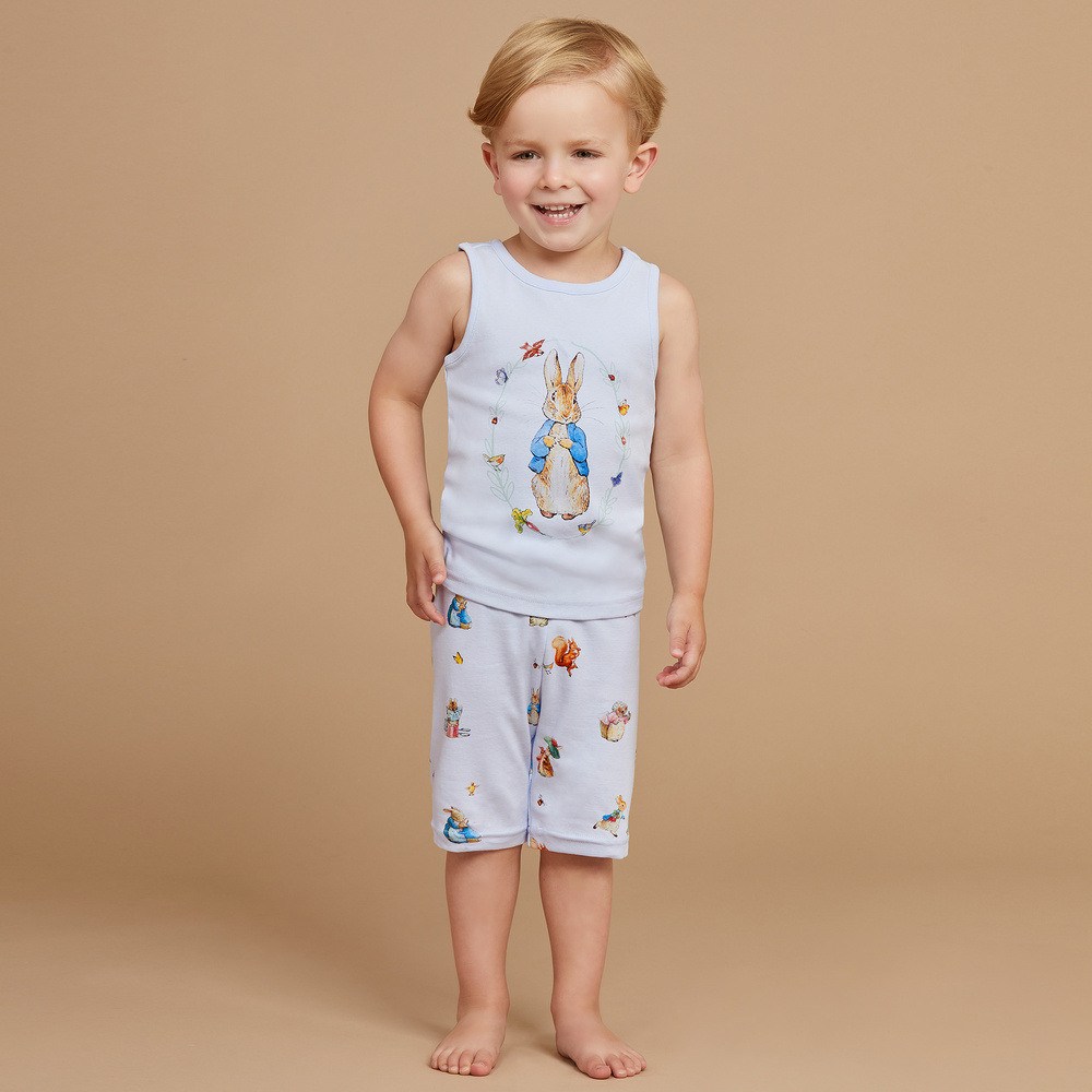 Peter Rabbit by Childrensalon Blue Cotton Short Pyjamas