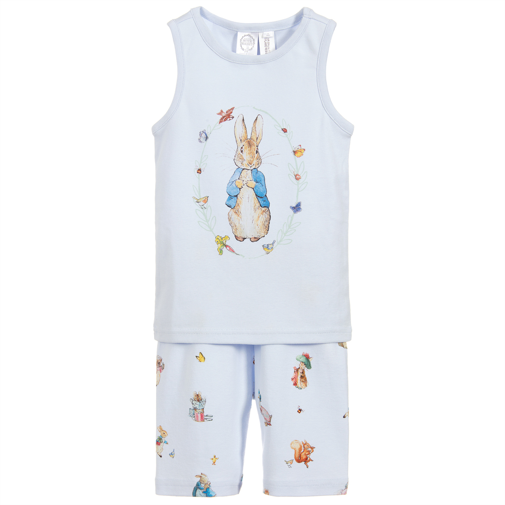 Peter Rabbit™ by Childrensalon - Blauer kurzer Baumwoll-Schlafanzug | Childrensalon