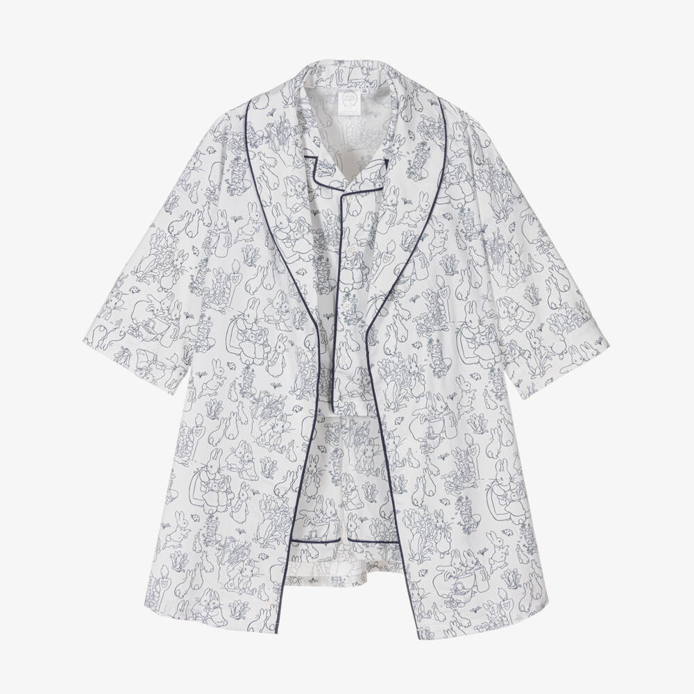 Peter Rabbit™ by Childrensalon-طقم نوم للأولاد باللونين الأزرق والأبيض | Childrensalon Outlet