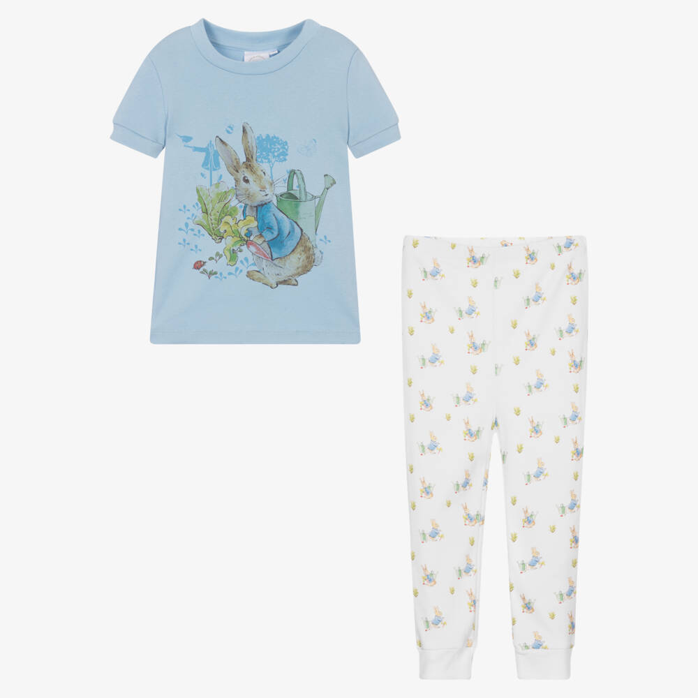 Peter Rabbit™ by Childrensalon-Бело-голубая пижама из хлопка | Childrensalon Outlet