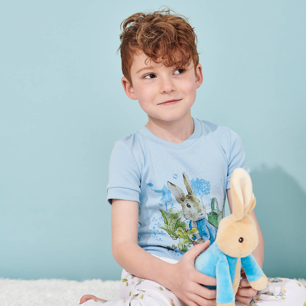 Peter Rabbit™ by Childrensalon-Бело-голубая пижама из хлопка | Childrensalon Outlet