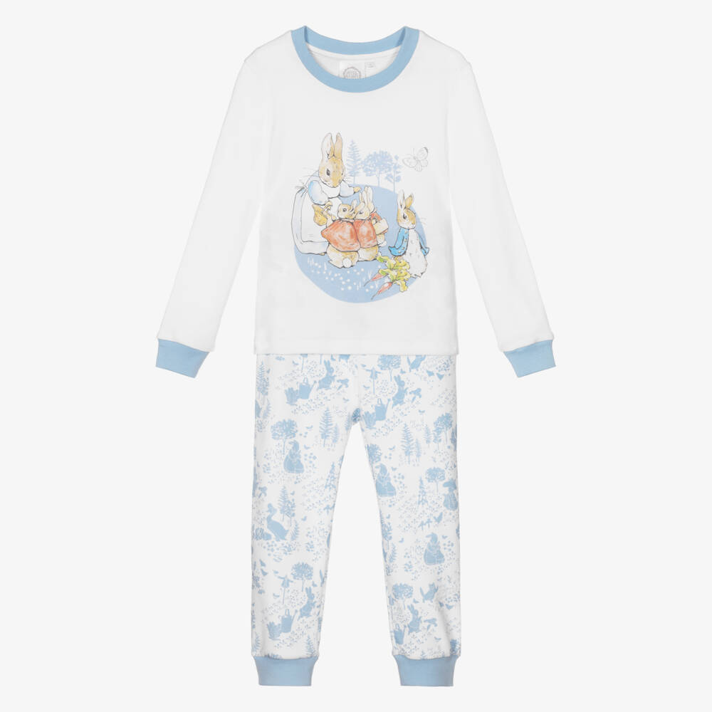 Peter Rabbit™ by Childrensalon-Бело-голубая пижама из хлопка | Childrensalon Outlet