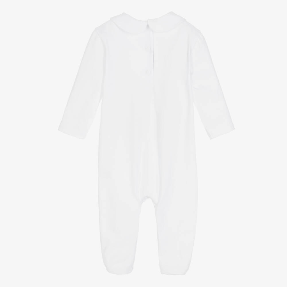 Peter Rabbit™ by Childrensalon-Boys White Cotton One-Piece Outfit | Childrensalon Outlet