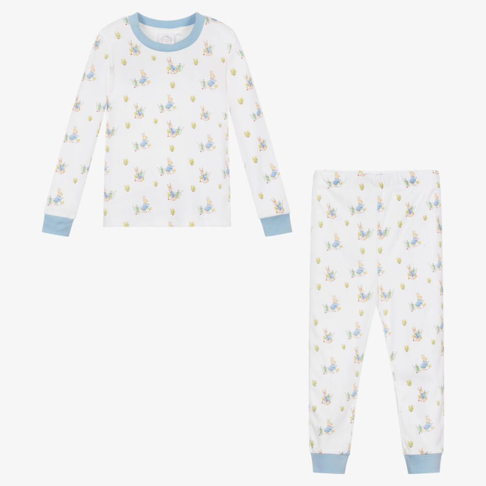 Peter Rabbit™ by Childrensalon-Boys White Cotton Sleep Set | Childrensalon Outlet