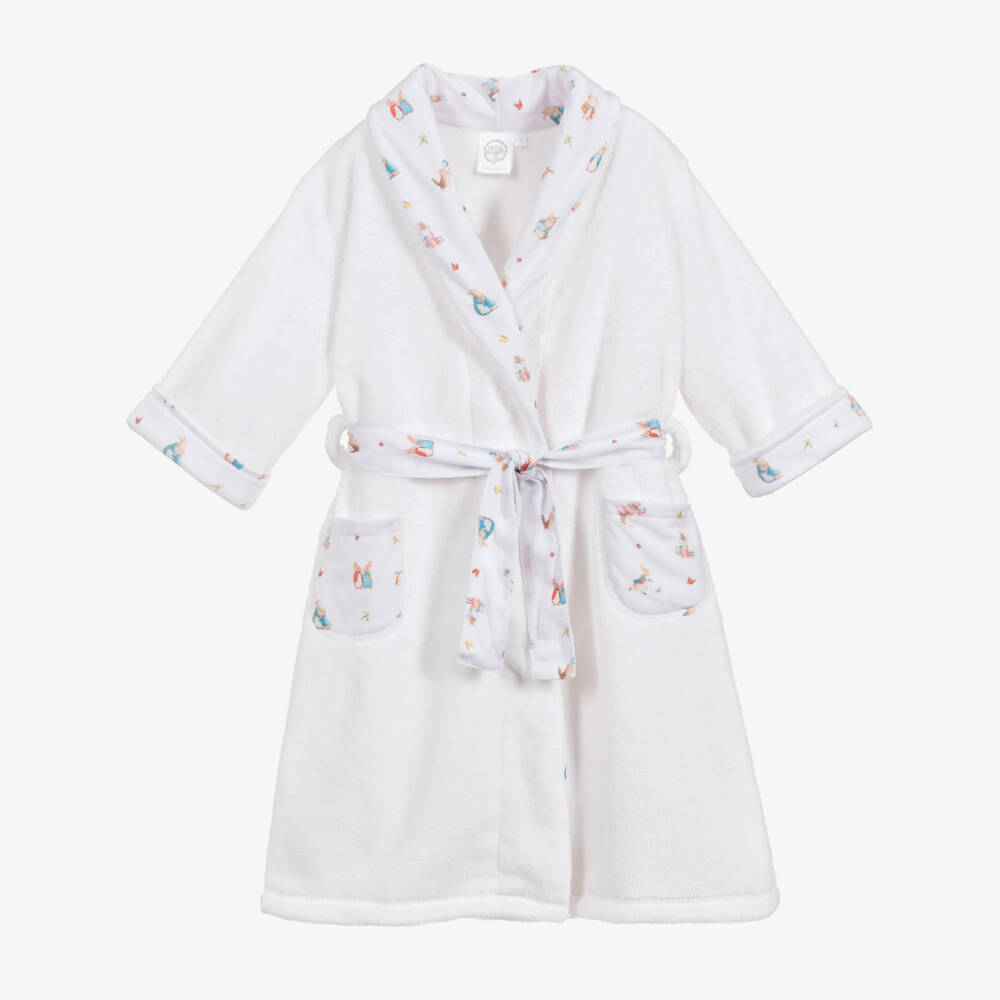 Peter Rabbit™ by Childrensalon-روب دافئ من الفرو الأبيض للبنات | Childrensalon Outlet