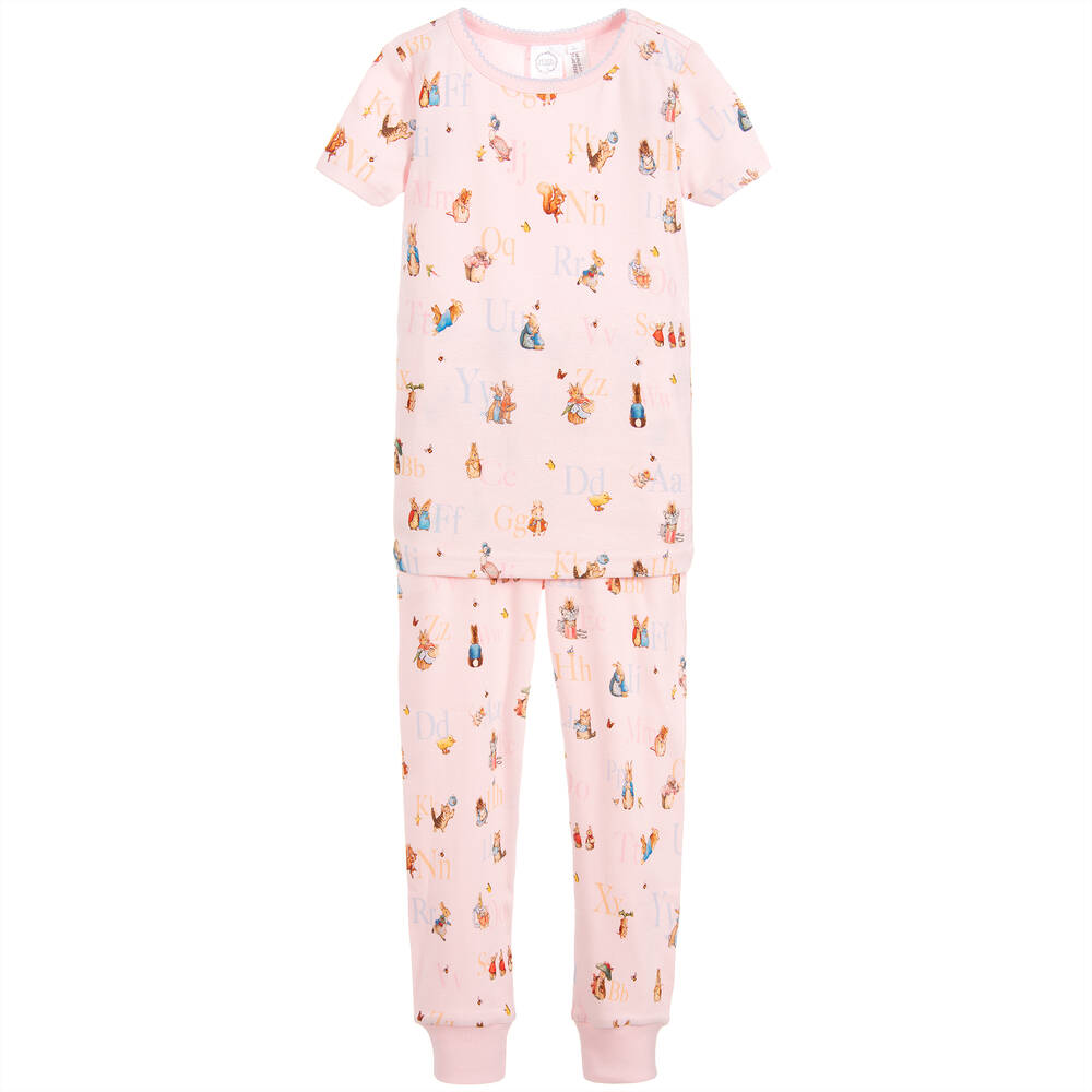 Peter Rabbit™ by Childrensalon - Pyjama rose en jersey de coton fille | Childrensalon