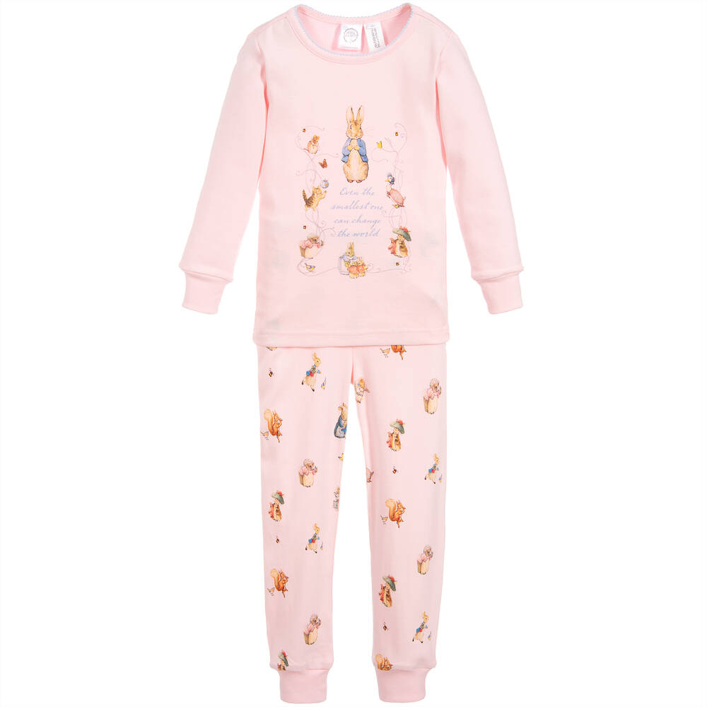 Peter Rabbit™ by Childrensalon - Розовая пижама из хлопкового джерси для девочек | Childrensalon