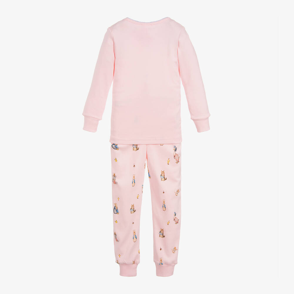 PETER RABBIT BY CHILDRENSALON Girls Pink Cotton Jersey Pyjamas