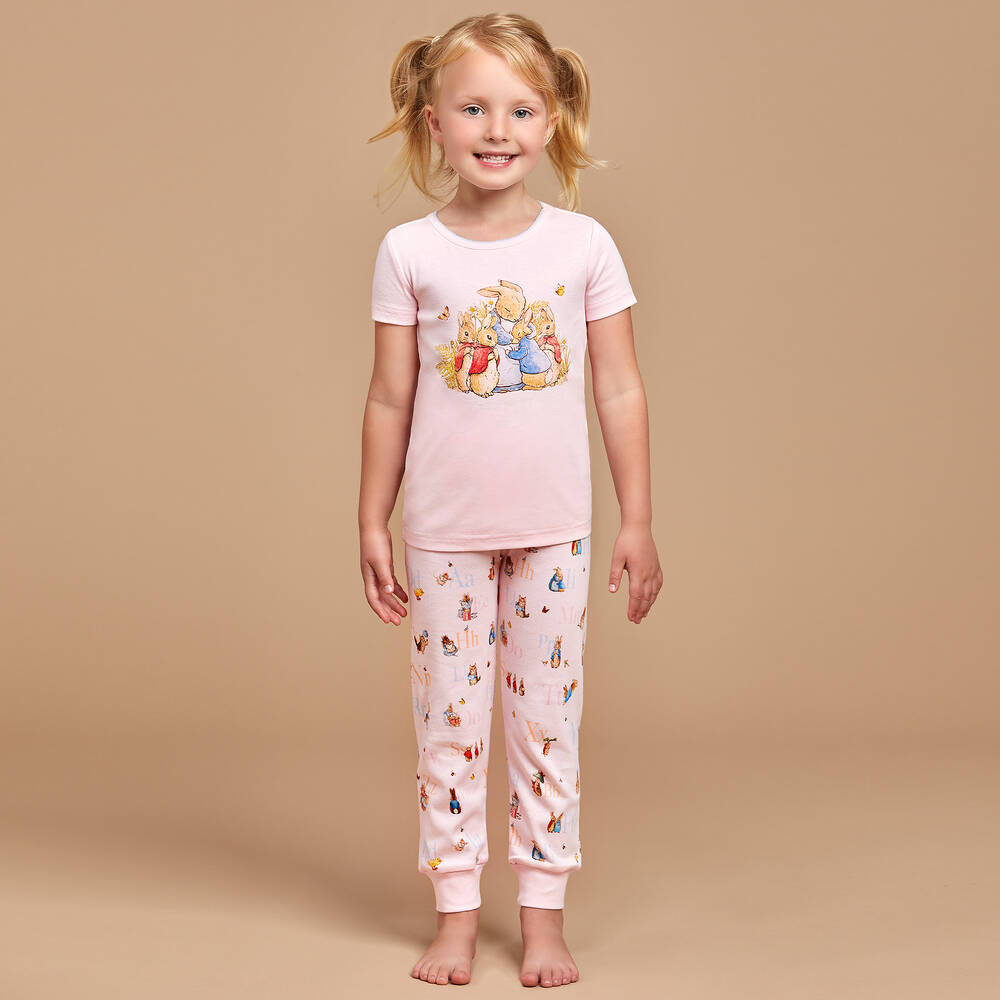Peter Rabbit™ by Childrensalon-Розовая пижама из хлопкового джерси для девочек | Childrensalon Outlet