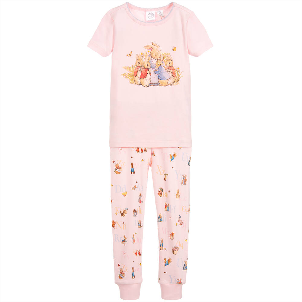 Peter Rabbit™ by Childrensalon - Pyjama rose en jersey de coton fille | Childrensalon