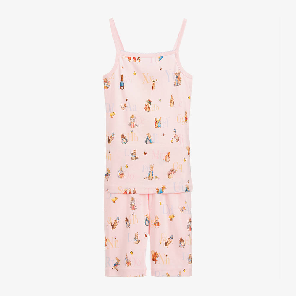 Peter Rabbit™ by Childrensalon-Розовая короткая пижама из хлопкового джерси | Childrensalon Outlet