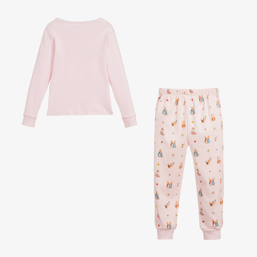 Peter Rabbit™ by Childrensalon-Girls Pink Cotton Pyjamas | Childrensalon Outlet