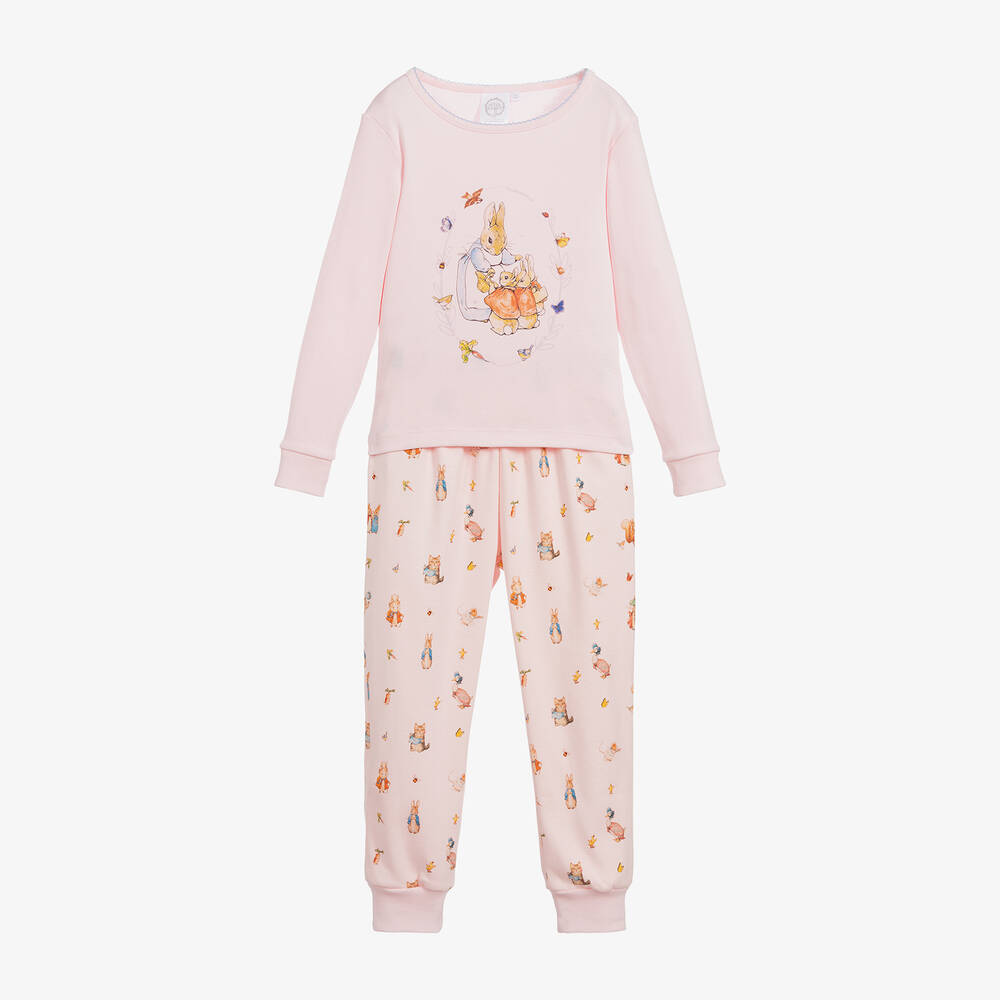 Peter Rabbit™ by Childrensalon-بيجاما قطن لون زهري للبنات | Childrensalon Outlet