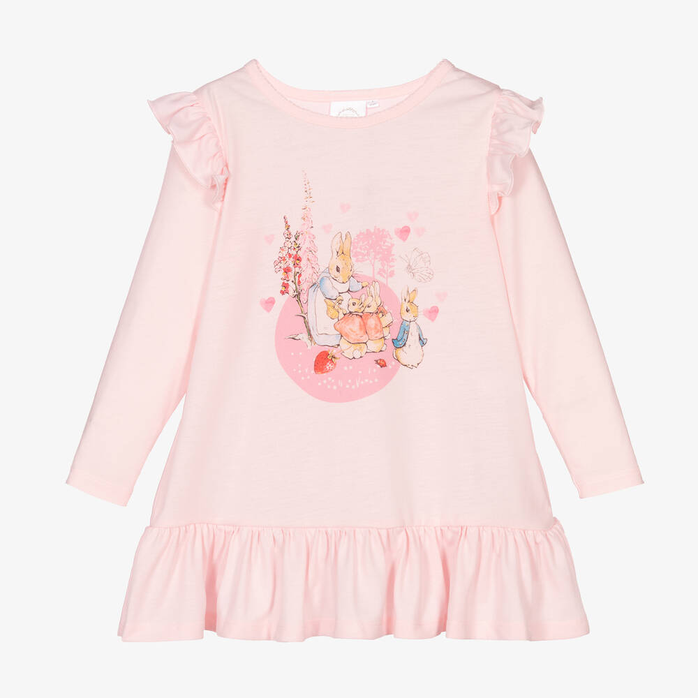 Peter Rabbit™ by Childrensalon-Розовая ночная рубашка с оборками для девочек | Childrensalon Outlet