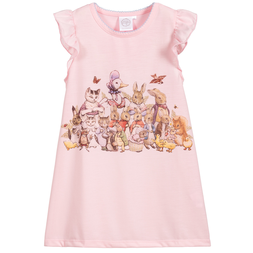 Peter Rabbit™ by Childrensalon - Розовая ночная рубашка из джерси для девочек | Childrensalon