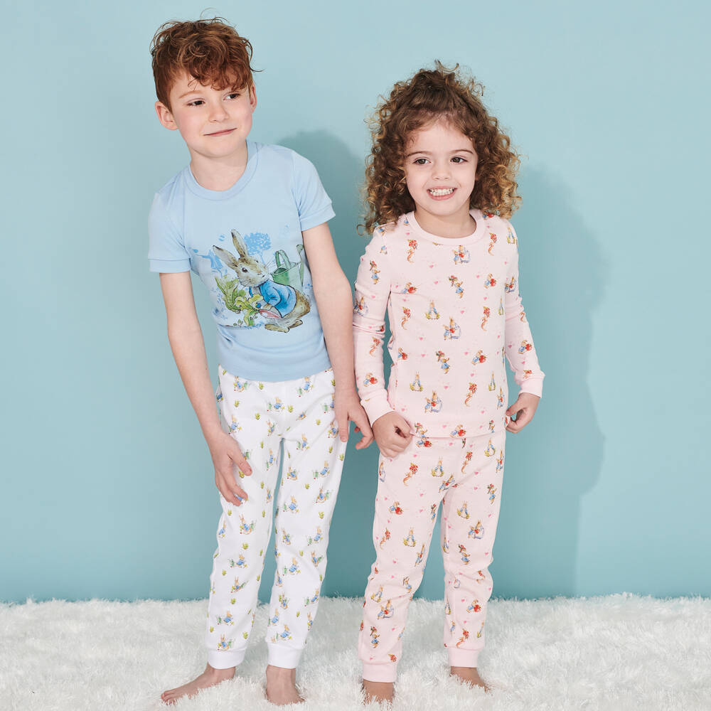 Peter Rabbit™ by Childrensalon-Girls Soft Pink Sleepwear Set | Childrensalon Outlet