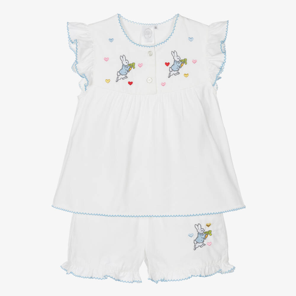 Peter Rabbit™ by Childrensalon-Фантазийная белая вышитая пижама для девочек | Childrensalon Outlet