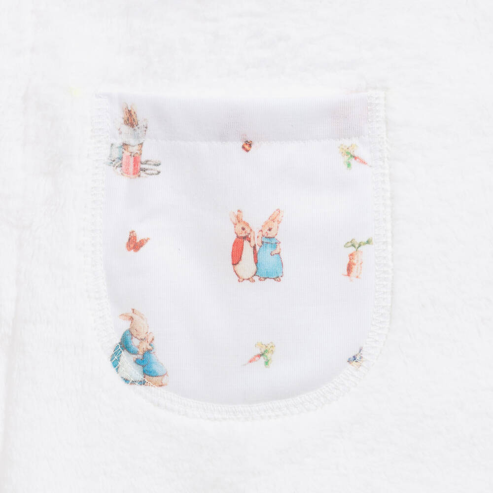 Peter Rabbit™ by Childrensalon-Girls White Fleece Dressing Gown | Childrensalon Outlet