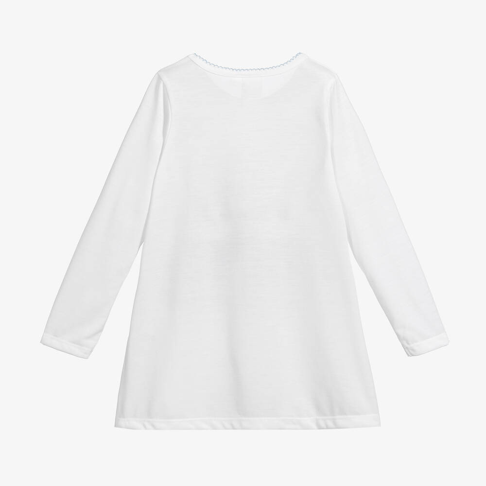 بيتر رابِت باي تشلدرن صالون-قميص نوم جيرسي لون أبيض للبنات | Childrensalon Outlet