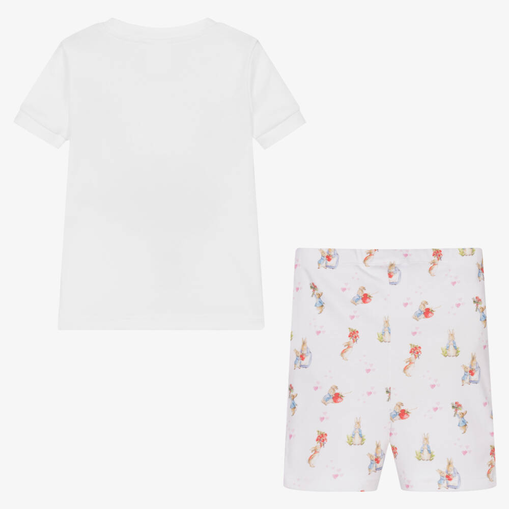 Peter Rabbit™ by Childrensalon-Girls White Shortie Sleep Set | Childrensalon Outlet