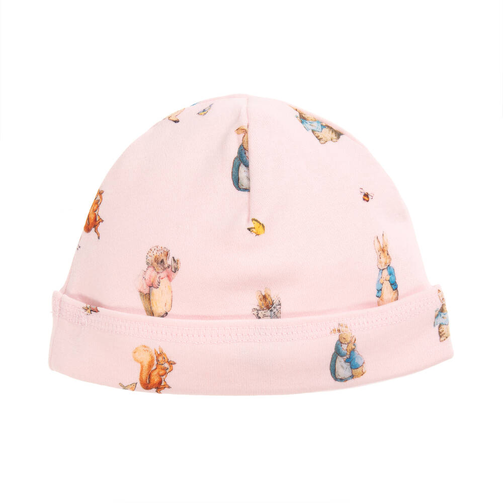 Peter Rabbit™ by Childrensalon - Pink Cotton Jersey Baby Hat  | Childrensalon