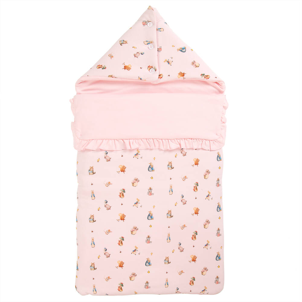 Peter Rabbit™ by Childrensalon - Pink Cotton Jersey Baby Nest (90cm) | Childrensalon