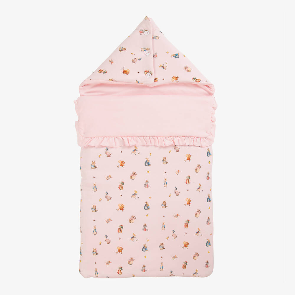 Peter Rabbit™ by Childrensalon - Pink Cotton Jersey Baby Nest (90cm) | Childrensalon