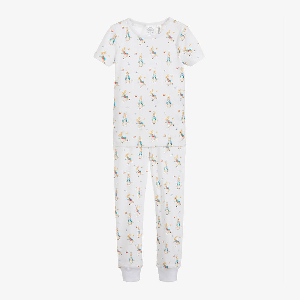 Peter Rabbit™ by Childrensalon - White Cotton Jersey Pyjamas | Childrensalon