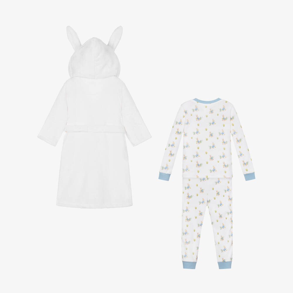 Peter Rabbit™ by Childrensalon-White Dressing Gown & Pyjamas Set | Childrensalon Outlet