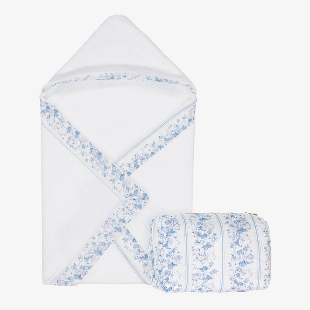 Peter Rabbit™ by Childrensalon-مجموعة مناشف بيضاء بغطاء للرأس للرضع | Childrensalon Outlet