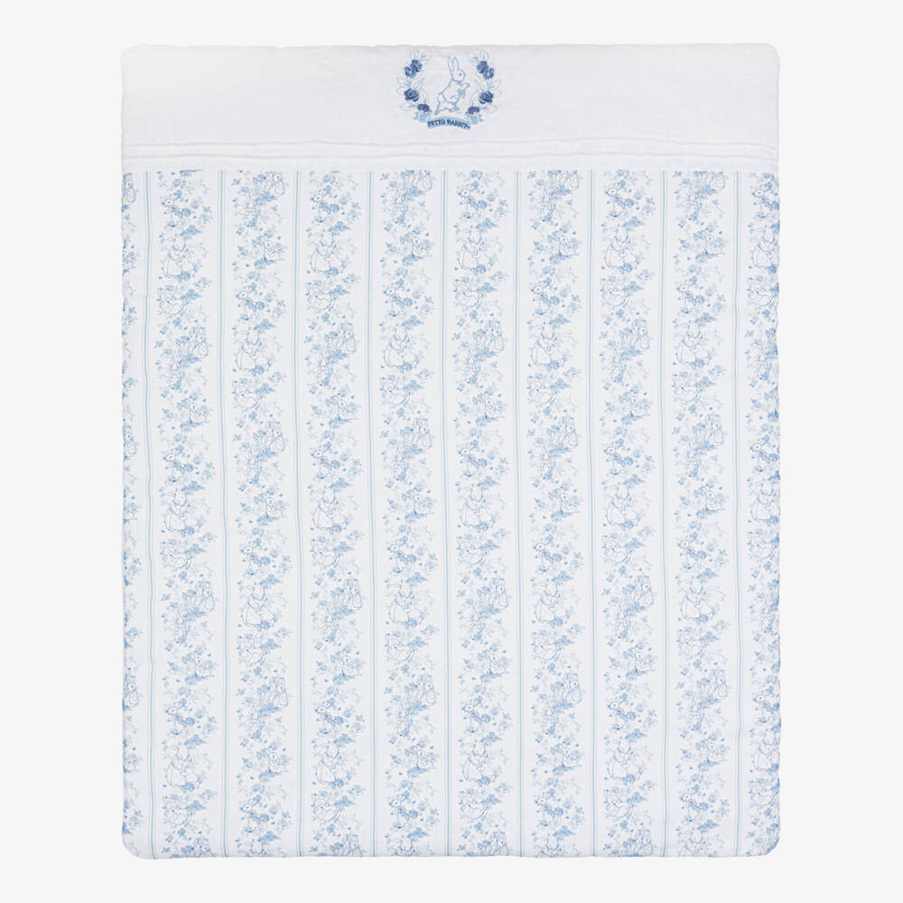 Peter Rabbit™ by Childrensalon-White Padded Linen & Cotton Blanket (97cm) | Childrensalon Outlet