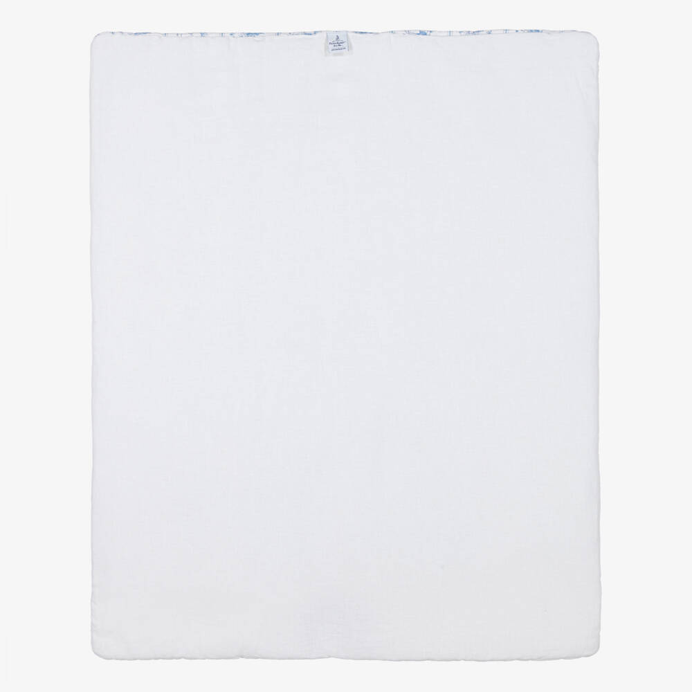 Peter Rabbit™ by Childrensalon-White Padded Linen & Cotton Blanket (97cm) | Childrensalon Outlet