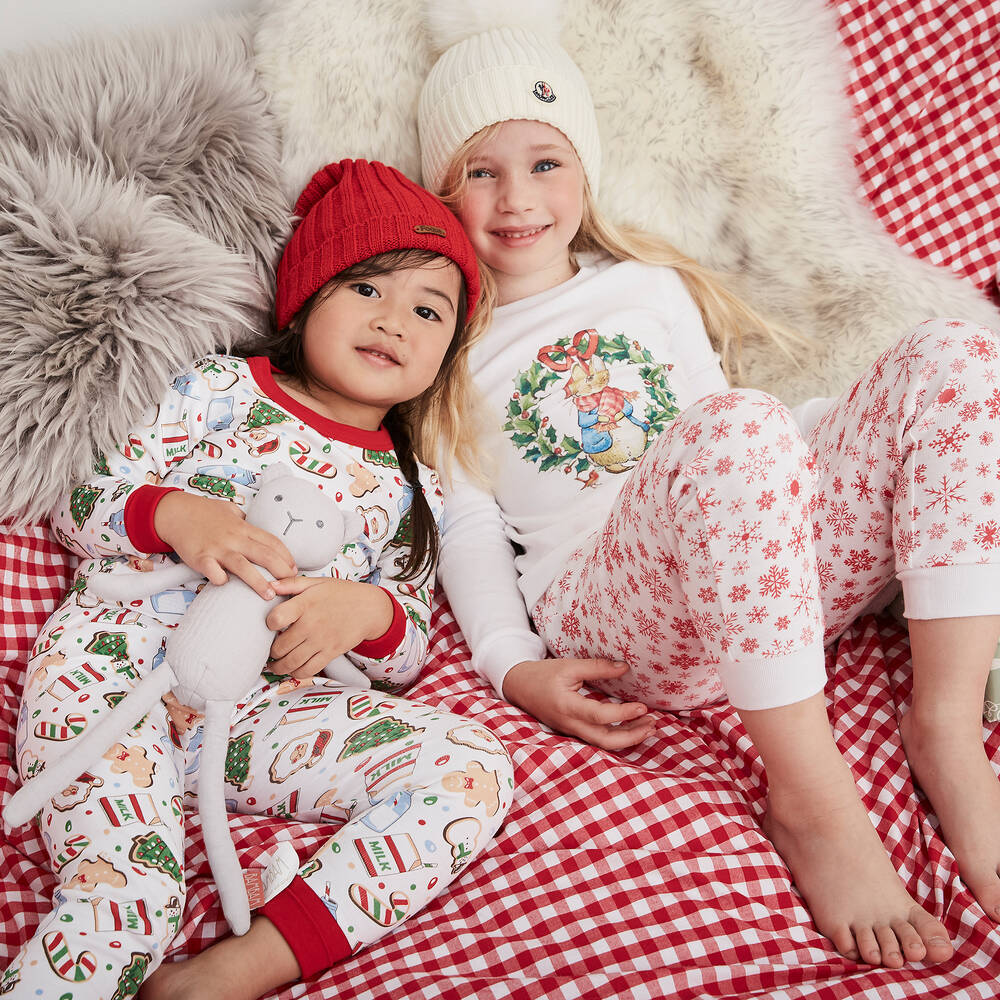 Red and on sale white christmas pyjamas