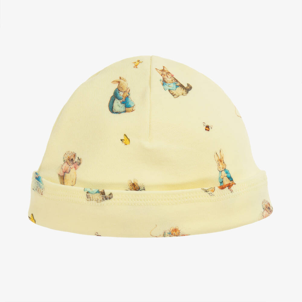 Peter Rabbit™ by Childrensalon-Yellow Cotton Jersey Baby Hat  | Childrensalon Outlet