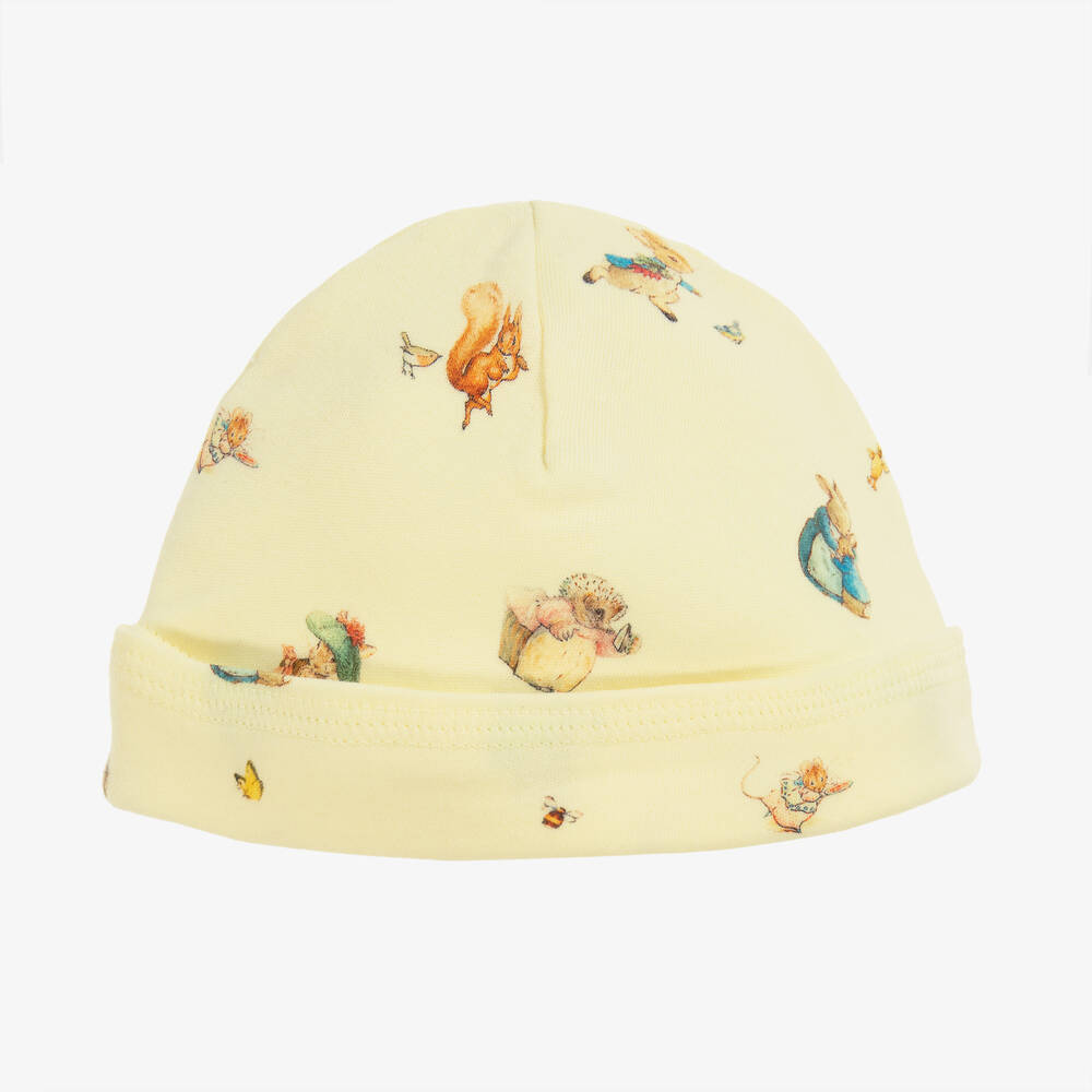 Peter Rabbit™ by Childrensalon - Yellow Cotton Jersey Baby Hat  | Childrensalon