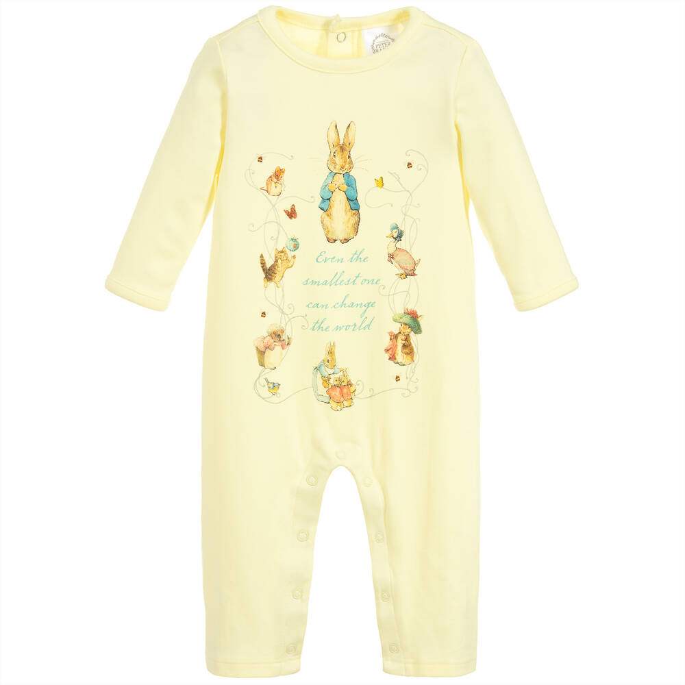 Peter Rabbit™ by Childrensalon - Yellow Cotton Jersey Babysuit | Childrensalon