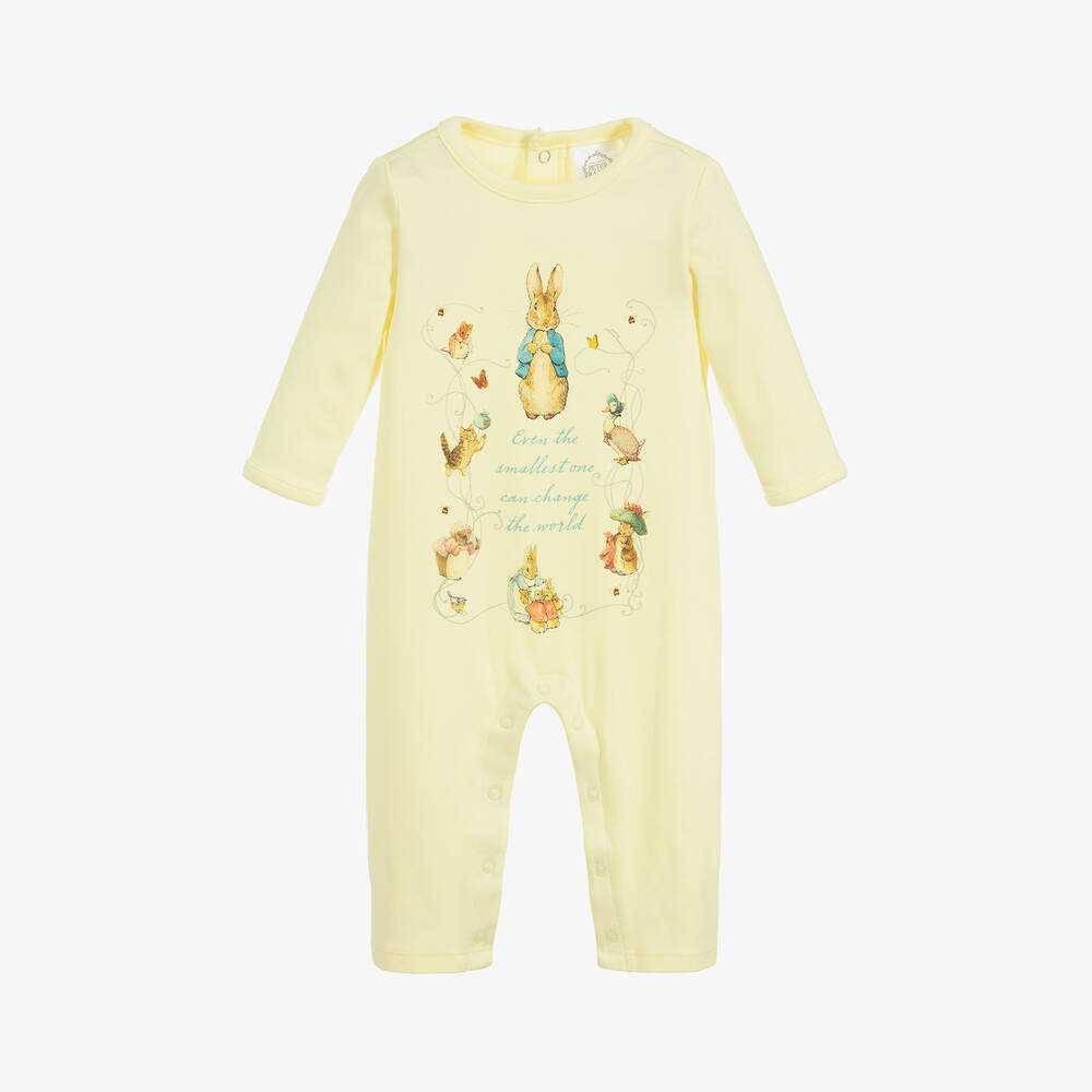 Peter Rabbit™ by Childrensalon - Yellow Cotton Jersey Babysuit | Childrensalon