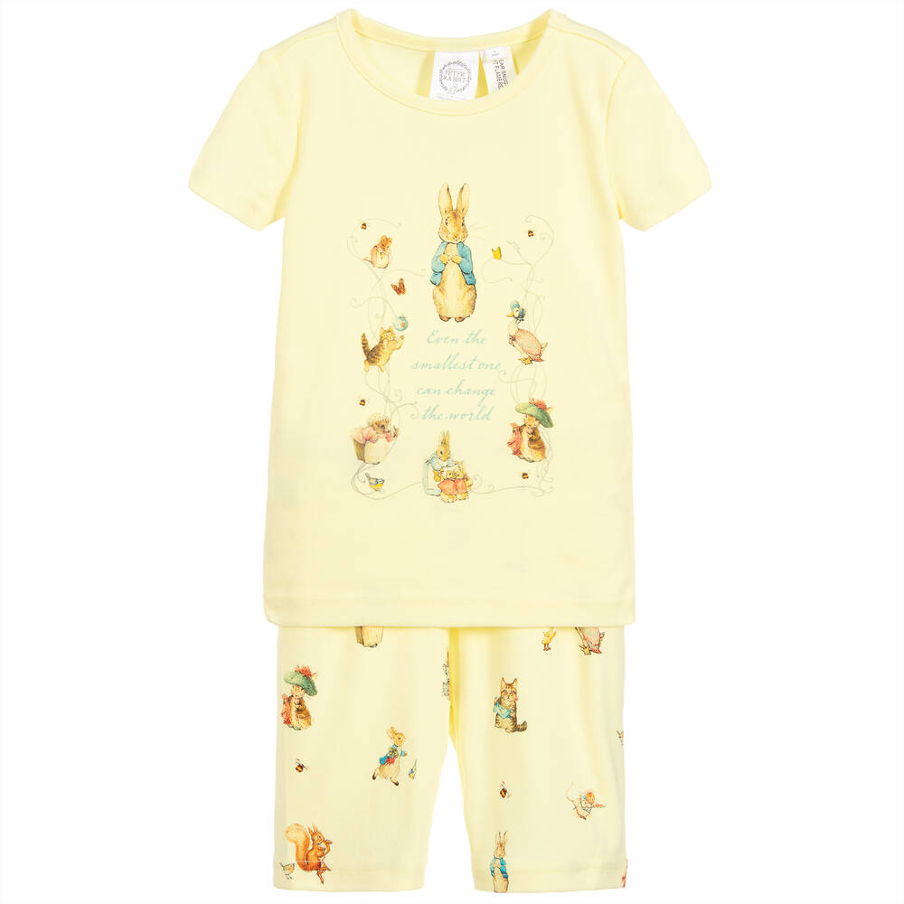 Peter Rabbit™ by Childrensalon - Yellow Cotton Jersey Short Pyjamas  | Childrensalon