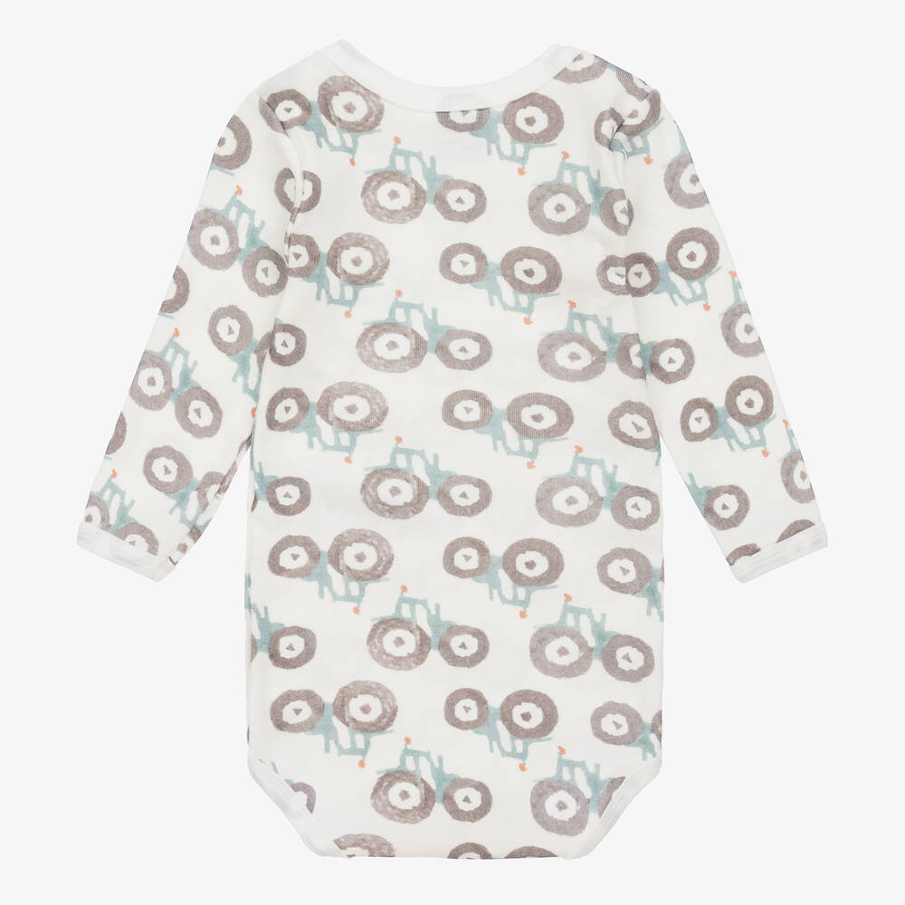 Petit Bateau-Baby Boys Blue & White Bodyvests (3 Pack) | Childrensalon Outlet