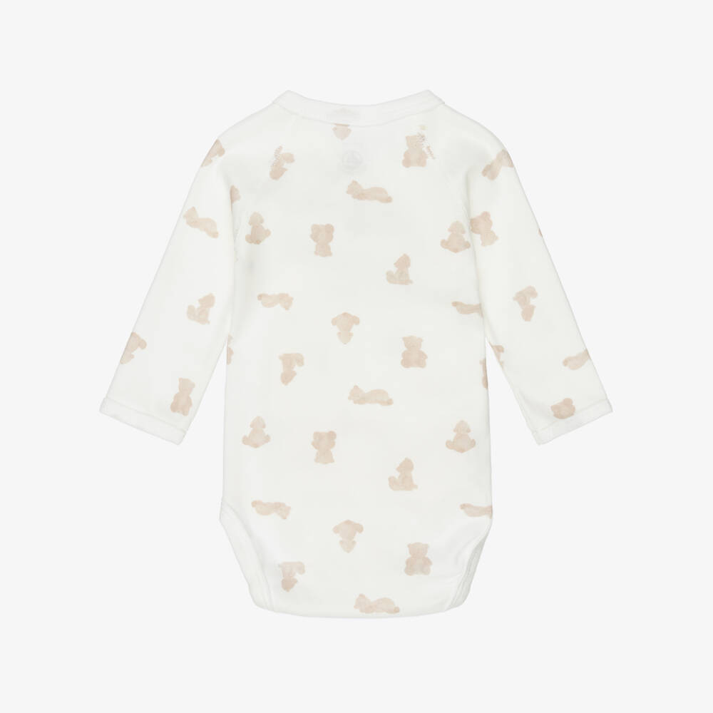 Petit Bateau-Baby Boys White Bodysuit Trio | Childrensalon Outlet
