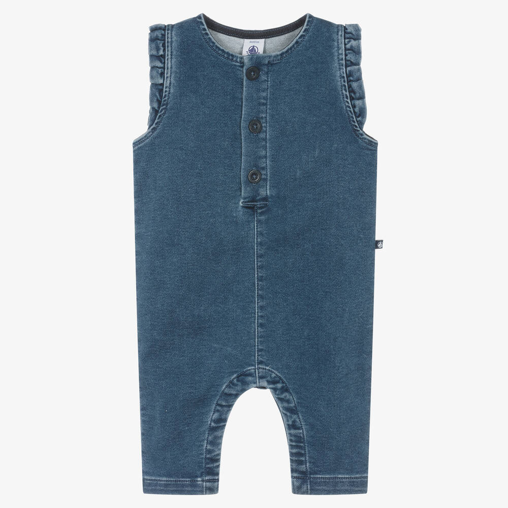 Petit Bateau - Blaue Jeans-Latzhose für Babys | Childrensalon