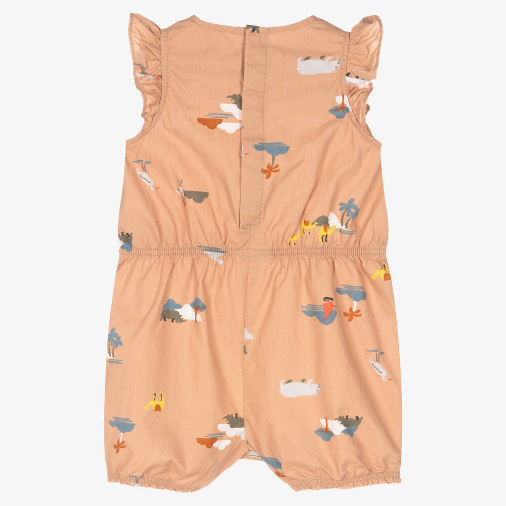 Petit Bateau-Коричневый хлопковый песочник | Childrensalon Outlet